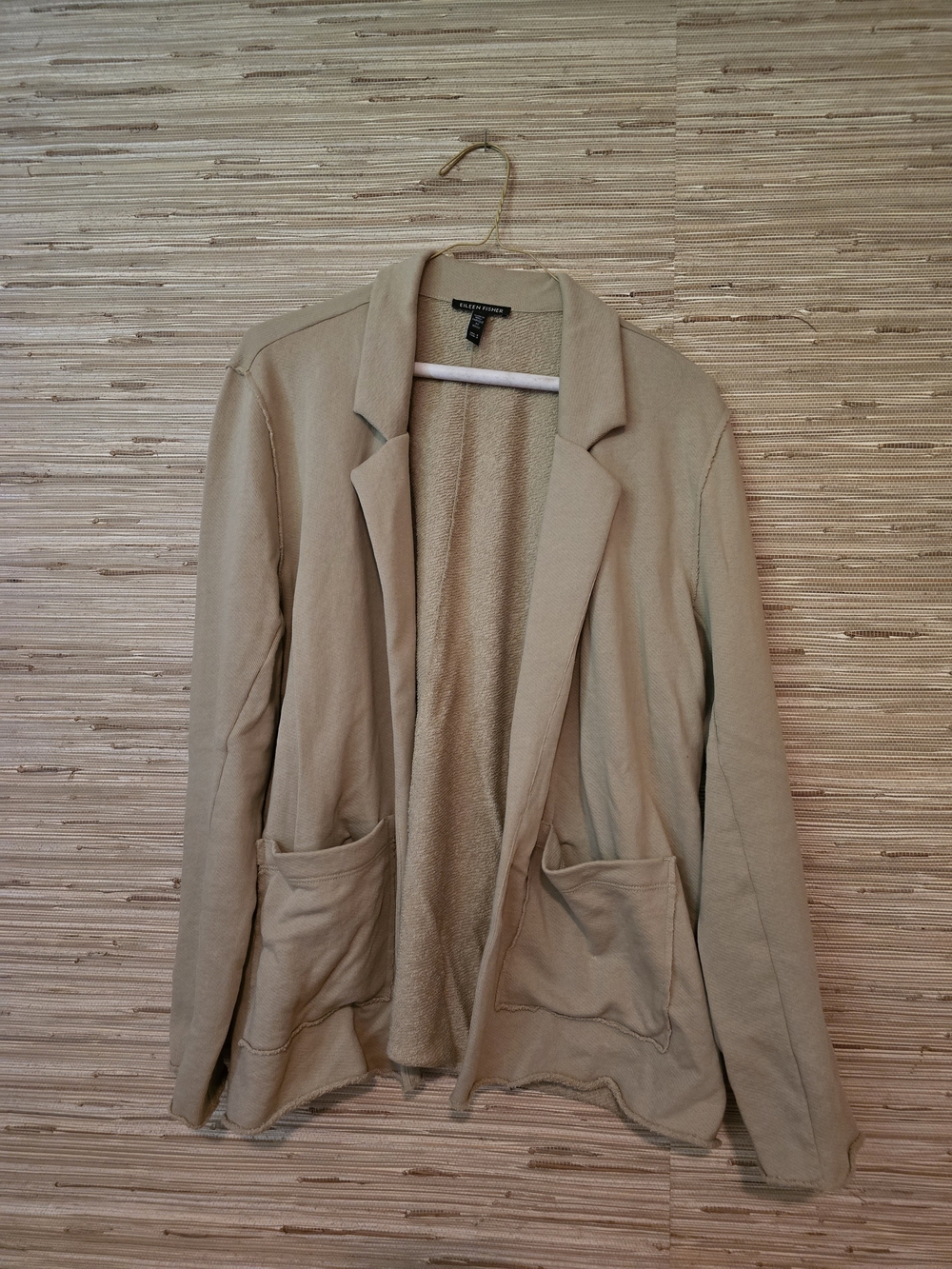 Eileen FISHER  Cream Open-Front Blazer with Pockets